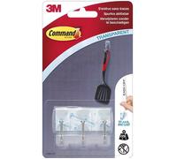 Crochet - 3M COMMAND - Petit modèle - Pointe en métal - Poids max 225g - Transparent