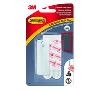 Crochet 3M Command plastique Accroche tableau Métal, 2 languettes larges, 2,3 kg
