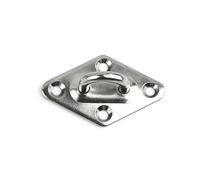 Crochet à Anneau d'agrafe en Acier Inoxydable 304 M5 M6 M8, Plaque à œil Fixe, Boucle de Porte de Pont, Support de Montage au Plafond Robuste en Forme de U(M5 Rhombus Type,6Pcs)