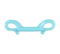 Crochet à clip à double extrémité en acier inoxydable pour plongée sous-marine, 90 mm avec opération à une main pour ceintures de poids BCD, accessoire d'équipement sous-marin (bleu)