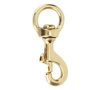 Crochet à gâchette pivotant en laiton, Clip de corde de laisse pour animaux de compagnie haute résistance jaune doré pour chiens chats porte-clés cordes ceintures