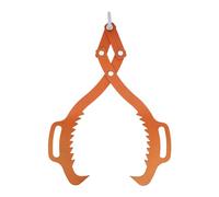 Crochet à griffe avec force de traction de 1000 kg et anneau de crochet, pince à bois, pince de levage avec poignées pratiques, pince forestière pour troncs d'arbres jusqu'à 76 cm, orange