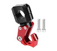 Crochet à Griffe de Guidon - 0,9-1,1 Pouces pour Casque et Sac, adapté pour XADV750/150, Rouge - Alliage d'aluminium CNC, léger et Durable (Rouge)