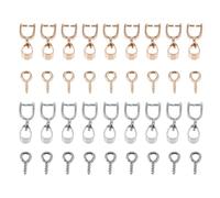 Crochet à Œillet pour Mouton en Alliage, Lot Mini pour Bricolage | Fermoirs à Griffes, Usage Bois Suspendre, Résistance à L’usure, Trou pour Cordon, Or Argenté
