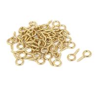 Crochet à oeil de la vis - Jardin bijoux - 50pcs - Métal - Ton or - 1.7mm de fil