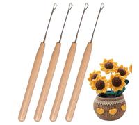 Crochet À,Outil De Réparation De En Métal | 4 Pièces Crochets Ergonomiques Pour Couture - Pour Débutants Et Femmes Tissage Création De Bijoux Tressage De Cheveux Fabrication De Tapis