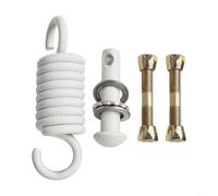 Crochet à ressort en métal pour chaise suspendue avec loquet rotatif pour chaises suspendues, pour chaises œufs, support de chaise balançoire avec capacité de charge de 250 kg (blanc)