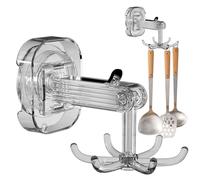 Crochet à six griffes, crochets à ustensiles rotatifs,Crochets pour ustensiles de cuisine rotatifs à 360 degrés avec 6 griffes - Organisateur de douche, crochets d'armoire, accessoires de cuisine pour