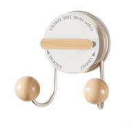 Crochet à ventouse en acier inoxydable avec technologie d'aspiration innovante pour un montage sûr et endommagé sur des murs lisses dans les salles de bains ou les chambres (couleur bois)