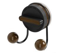 Crochet à ventouse en acier inoxydable pour papier de soie - Fixation murale sans perçage - Pour verre, carrelage, surfaces miroir - Utilisation en intérieur - Noir