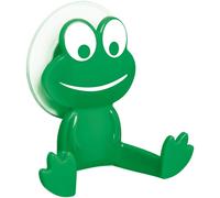 WENKO Crochet Ventouse Salle de Bain Grenouille Vert - Crochet Ventouse, Plastique (ABS), 9.5 x 9.5 x 4 cm, Vert 22743100