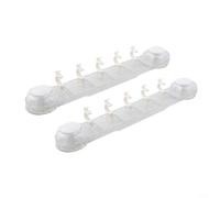 Crochet à ventouse multifonction avec double crochets rotatifs pour portes de salle de bain, installation sans perçage, design pliable pour aider à organiser efficacement l'espace dans les cuisines et