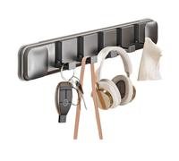 Crochet à ventouse pliable pour le rangement de la maison, cintre mural adhésif puissant pour manteaux, sacs et serviettes, design pliable peu encombrant, gris