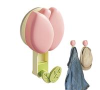Crochet à ventouse pour salle de bain - Fleurs mignonnes réutilisables et décoratives - Crochets muraux amusants - Pour salle de bain, entrée, cuisine, mur carrelé, porte en verre, miroir, fense