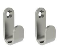 Crochet à vis - Inox - Lot de 2 - Chromé - 40 mm - 15 mm