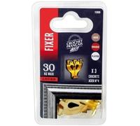 Crochet acier laiton n°4 - lot de 3 - 30 Kg max