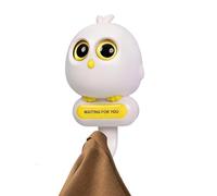 Crochet adhésif à la mode - Véritable base dure - Connexion rapide - Jolie partie rose - Haute visibilité - Porte-clés mignon en forme d'oiseau - Crochet mural autocollant pour serviette