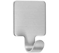 Crochet adhésif carré métal brossé blister x 1