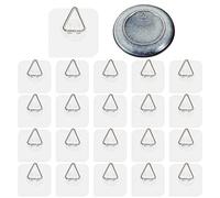 Crochet Adhesif Mural Invisible Assiette - Support Autocollant de Plaque Muraux - Accroche Tableau Mural sans Percer - Crochet Adhésif Cadre Photo - Lot de 20 Supports Adhésifs Pour Assiettes - 6 cm