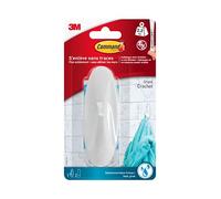 Crochet adhésif plastique blanc Command 3M jusqu'à 2,2 kg