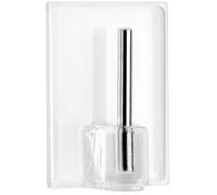 Crochet adhésif pour tringles en blister de 4 transparent