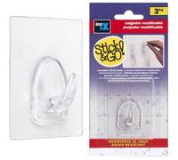 INOFIX 1290 - 0 - Patère adhérent réutilisable 60 x 47 Transparent