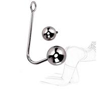 Crochet anal en acier inoxydable avec 2 boules interchangeables SM bondage plug anal godemichet anal esclave sex toy pour hommes femmes