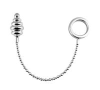 Crochet anal en acier inoxydable avec anneau de traction - crochet de traction pour stimulation anale et prostate, chaîne anale robuste pour jeux BDSM et étirements contrôlés