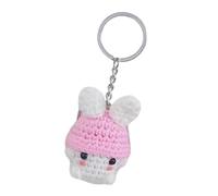 Crochet Animal Keychain for Women Handbag Charm Fashion Crochet Keychain Accessories Valentines Gifts Car Key Rings Bag Charm for Handbags