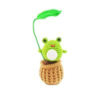 Crochet Animal Plush, Handmade Inspirational Decor, 6.3x3.15x3.15 Inches Uplifting Appreciation Gift, Cheerful Mental Health Ornament, Soft Knit Figure for Kitchen Bathroom Bedroom