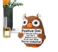 Crochet - Animale motivante, Jouet de Soutien émotionnel Fait à la Main | Décor de Bureau élévateur Cadeau d'affirmation Positif, Compagnon de Lutte Contre Le Stress Mignon pour Re