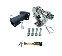 Crochet attelage, Plaque de montage à crochet pinte de remorque for 2 "montage sur l'adaptateur d'attelage de récepteur avec verrou à broches 2"(With chromed hook)