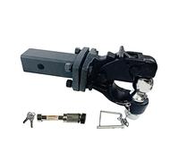 Crochet attelage, Plaque de montage à crochet pinte de remorque for 2 "montage sur l'adaptateur d'attelage de récepteur avec verrou à broches 2"(With black hook)