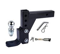 Crochet attelage, Remorque 10" Remorqueur de remorque de remorque de remorque de remorque réglable à 4 niveaux for le récepteur de remorque de 2" Pièces de remorque(50mm ball lock)