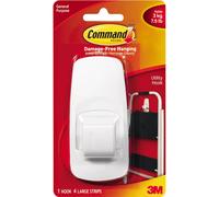 Crochet auto-adhésif Command blanc, résistant, polyvalent, collant, s'enlève pro