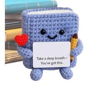Crochet aux Messages Positifs,Mignonne avec Carte d'Encouragement | Décor Bureau Cadeau Collection pour Anniversaire Femme Homme Famille Amis Collègues Maison