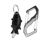 Crochet avec boucle de verrouillage, clip porte-clés à pression pour la pêche à la mouche | Aimant solide Anneaux divisés Porte-clés Crochets Support de libération de filet magnétique,Crochet avec