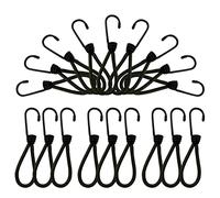 Crochet Bache,Tendeurs Elastique avec Crochets,25 Pièces Crochet Tendeur,Tendeur de Baches Tendeur Noire en Caoutchouc de TensionTendeurs Bache Piscine Elastique Crochet