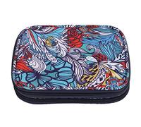 Crochet Bag Knitting Needle Case Large Capacity Ethnic Style Bright Color Exquisite Knitting Storage Bag for Household Sewing Knitting Projects 600D Oxford Cloth