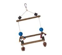 Crochet balançoire pour perroquets - Jouet à mâcher - Pont pour oiseaux en bois pour calopsittes conures conures plate-forme de jeu