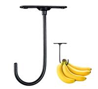 Crochet banane sous armoire - Support de banane pliable en fer massif, support adhésif peu encombrant pour éviter les ecchymoses | Rangement de cuisine, camping-car, dortoir, appartement, comptoir