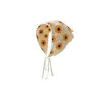 Crochet Bandana Printemps et été doux mignon fait à la main | Crochet Triangle Creux Bandeau Serviette Femmes Littéraire Photo Écharpe De Cheveux(Color12)
