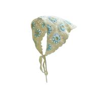 Crochet Bandana Printemps et été doux mignon fait à la main | Crochet Triangle Creux Bandeau Serviette Femmes Littéraire Photo Écharpe De Cheveux(Color26)