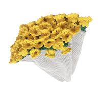 Crochet Blanket Kit - Handmade Throw Blanket, Soft Chunky Set | Floral Rug Machine Washable Home Decor, Beginner Adult Knitting Crafting Activity With Easy Yarn Needle Instruction