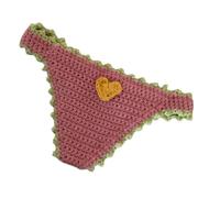 Crochet Bookmark - Lingerie Inspired Reading Tag for Study College Library Use | Cotton Yarn Handmade Fiber Clip Novelty Page Holder Accessory Home Dorm School Bookshop Gift Item Set