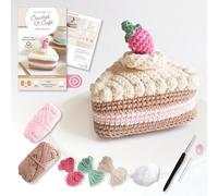 Crochet Café Amigurumi Kit Cake Slice: Everything You Need Is Included: 100%-Cotton Yarn, Crochet Hook, Stitch Marker, Tapestry Needle, Fiberfill, ... Instruction Videos; Beginner Friendly!