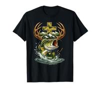 Crochet Camo Faith pour la Chasse et la pêche Christian Jesus T-Shirt