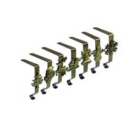 Crochet chemin??e en m??tal, 7 conceptions vacances, pour bas no?l, Base s??curis??e glissement, d??coration murale e Qinggu