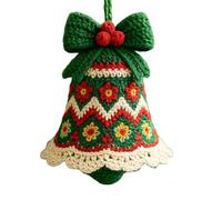 Crochet Christmas Bell Ornament Kit - Handmade Craft Supplies with Yarn Hook Tools, Artistic DIY Set for Beginners Enthusiasts, Relaxing Holiday Activity for Home Decorators Adults Students Seasonal