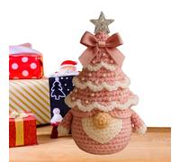 Crochet Christmas Gnomes - Handmade Faceless Doll Ornament, Elf Decoration, Plush Holiday Figurine Set, Lovely Festive Display Accessory, Winter Home Decor Piece for Indoor Room Mantel Shelf T